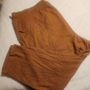 OLD NAVY Womens Plus Size Cotton Linen Cropped Pants